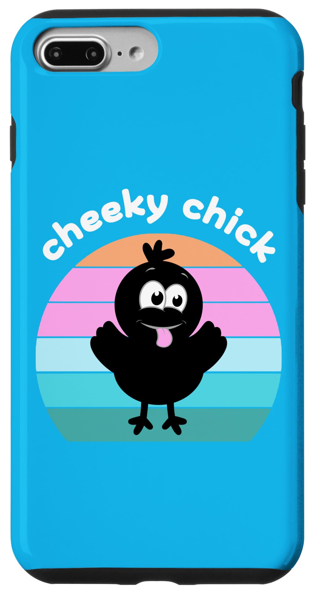 iPhone 7 Plus/8 Plus Cheeky Chick Easter Chick Naughty Chicken Pastel Pink Sunset Case