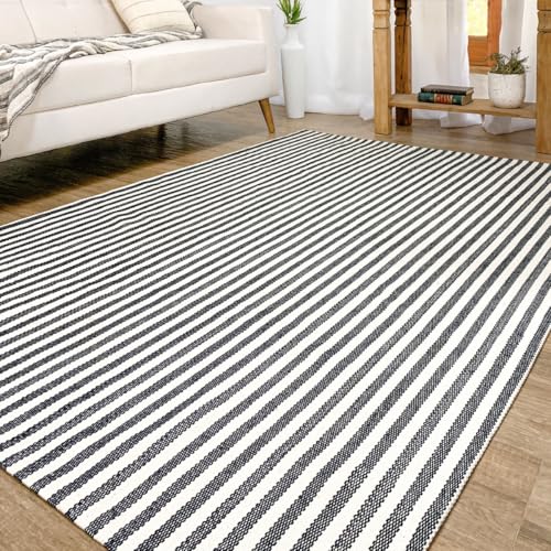 Tapete Sala Quarto Listrado 1,40m x 2,00m Antiderrapante Emborrac...