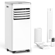 ZAFRO 10,000 BTU Portable Air Conditioners Cools up to 450 Sq.ft, Portable AC Built-in Cool, Dehumidifier, Fan Modes, Room Air Conditioner with Remote Control/Installation Kits, White