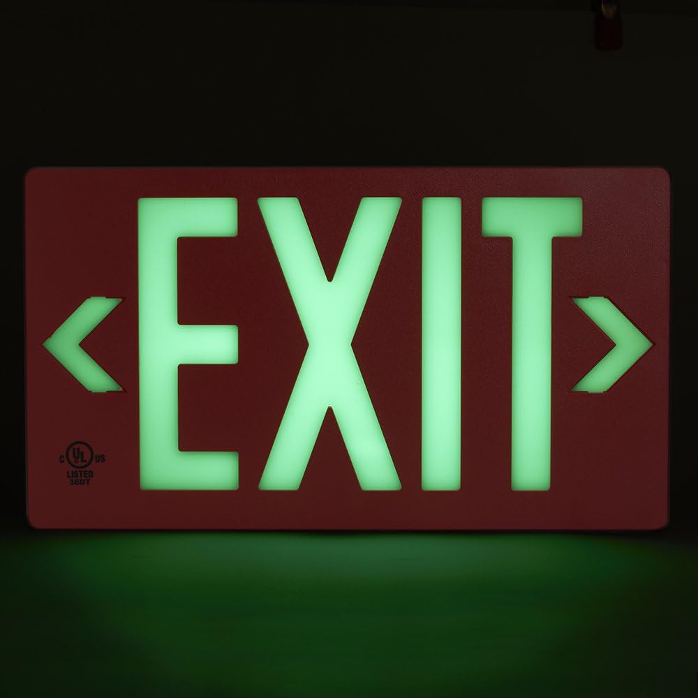 Blасk Frіdау - 50% оƒƒ UL Listed 50 foot Jessup Glo Brite 7052-B 8.75-x-15.5-Inch Double Sided Exit Sign with Frame, Red (Mounts 4 ways, includes bracket and arrows) Bеѕt Dеаl UL Listed 50 foot Jessup Glo Brite 7052-B 8.75-x-15.5-Inch Double Sided Exit Sign with Frame, Red (Mounts 4 ways, includes bracket and arrows)