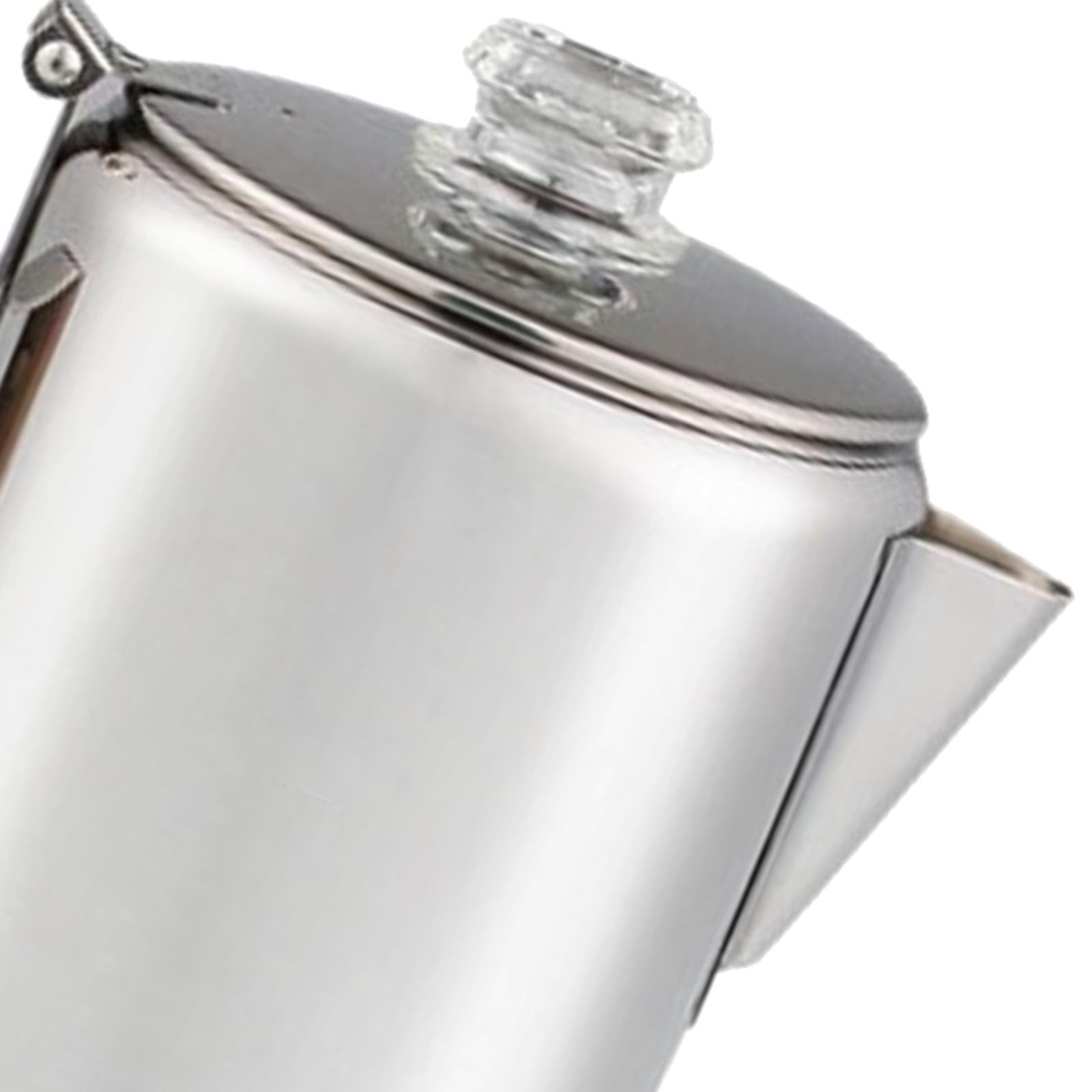 Eléctrica de Acero Inoxidable con Boquilla en V, de Madera y Filtro Fino para Camping, Picnic, Estufa de Gas, Placa de Inducción (9 tazas 1400-2000ML)