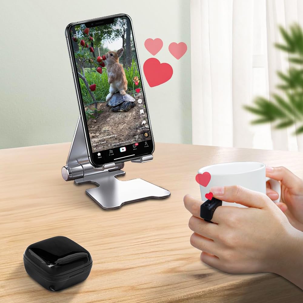 Kindle Page Turner Anello di controllo remoto Bluetooth con 2 modalità Modalità e-book Supporto modalità video breve Supporto per la rotazione delle pagine Regolazione del volume Scatto