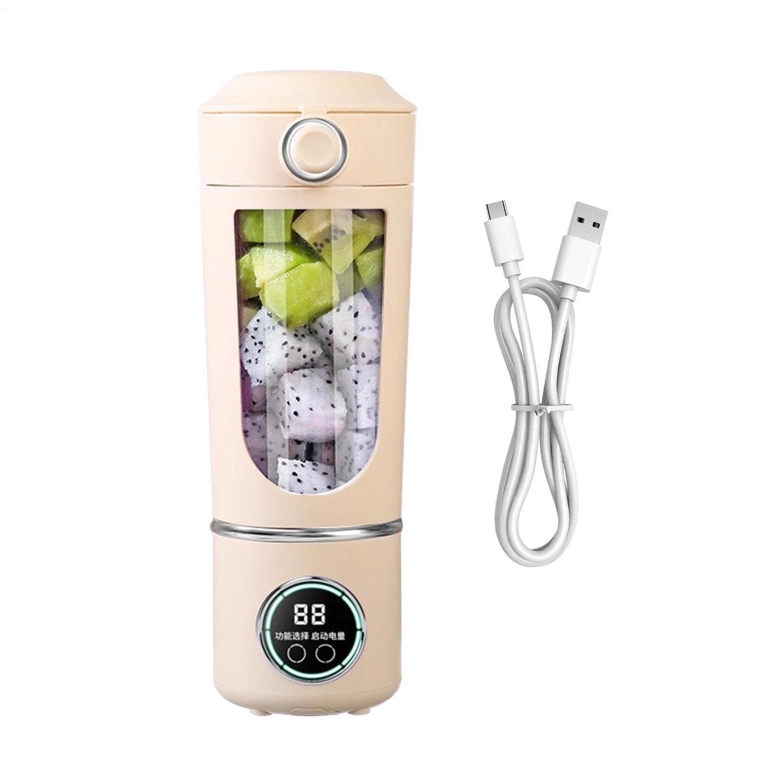 Tragbarer elektrischer Mixer mit Becher, 700 ml, kompakt, kabellos