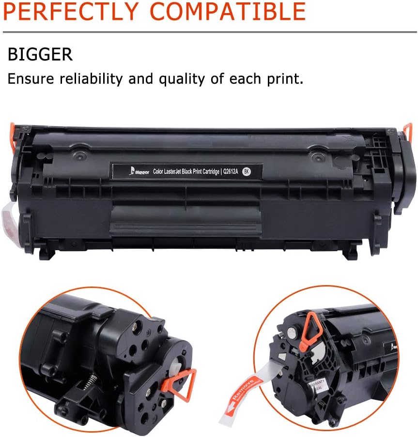 🔥 Flash Sale BIGGER Compatible Toner Cartridge Replacement for HP 12A Q2612A Used with HP Laserjet 1020 1012 1022 1010 1018 1022n 3015 3030 3050 3052 3055 M1319F Printer (2 Black)