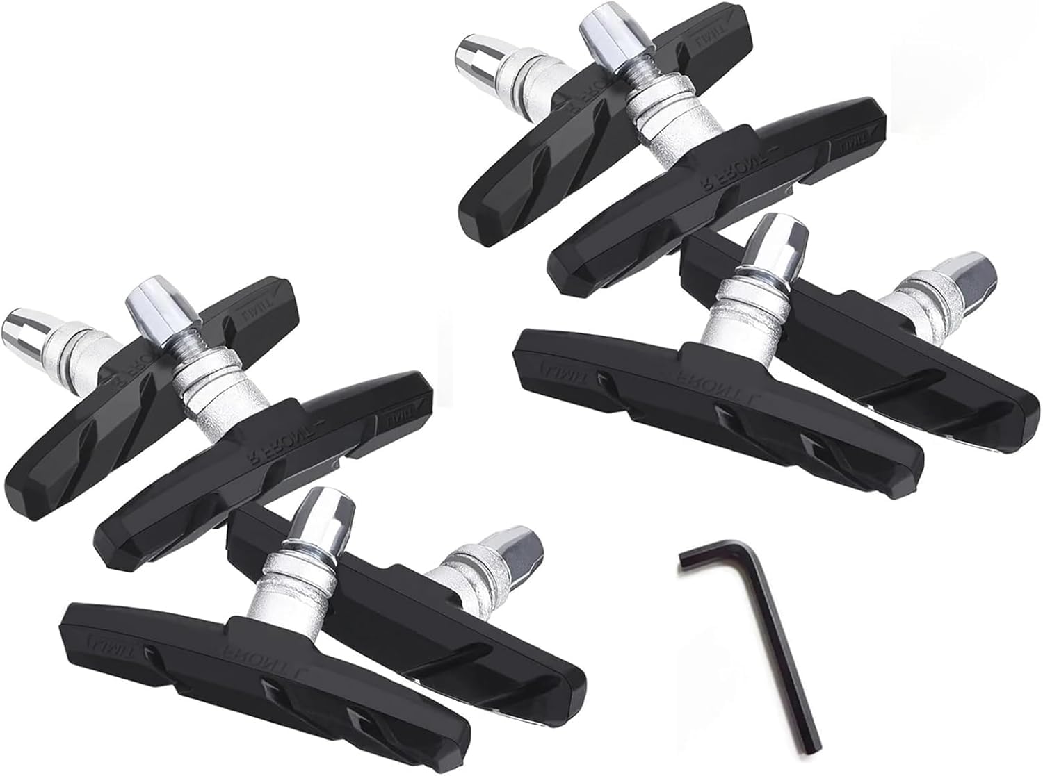 V Brake Pads 70mm Black for Mountain Bike Pack of 4 Pairs