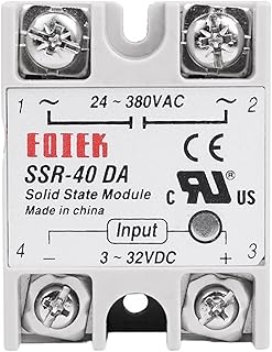 10PCS/Lot Relay Industrial Solid State Relay SSR 40 DA 3-32V DC Input and 24-380VAC Output 40A AC Output Load (Size : With cover)