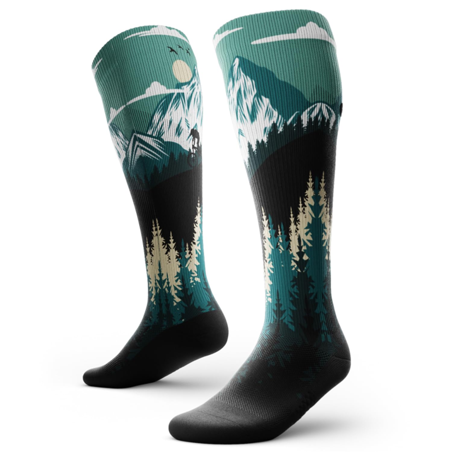 Outway Knee High Compression Socks for Men & Women, Moisture-Wicking Athletic Long Socks, Colorful and Comfortable Fit, Size M/L