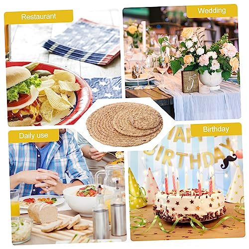 Napperons décoratifs tressés main en herbe de qualité supérieure - 7