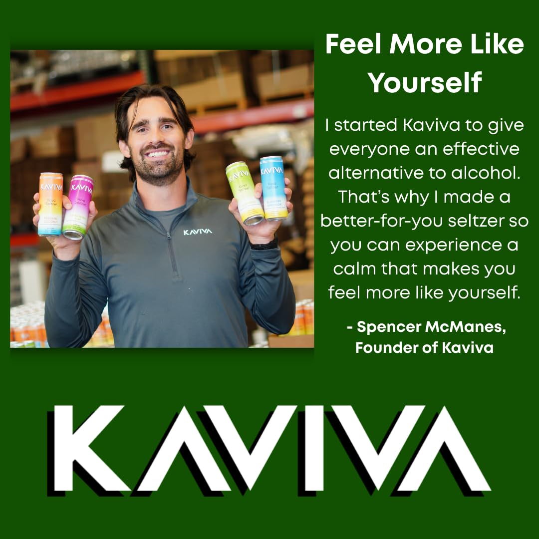 Kaviva | Kava & Seltzer | Relaxation Drink | 50 calories | All Natural | Non-ALC Functional Beverage | Refreshing Alternative | Clean Ingredients — Amazon image 6