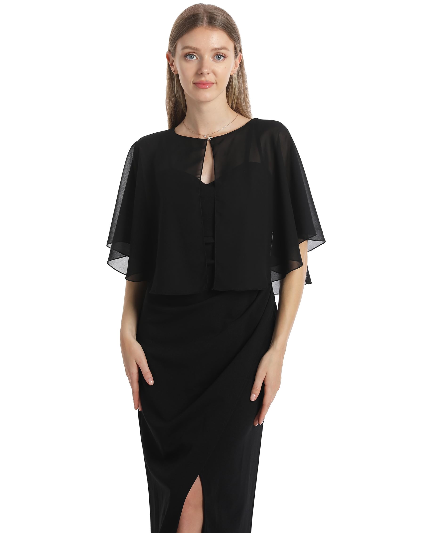 Soft Capelets capes Shawls and Wraps for Dress Chiffon Shrug Wedding Cape Cover Up