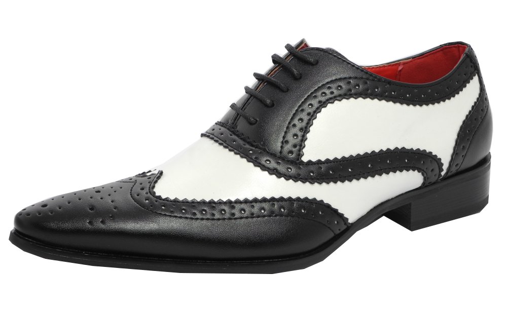 Gucianimens Leather Look Spats Brogues Gatsby Shoes Desertcart