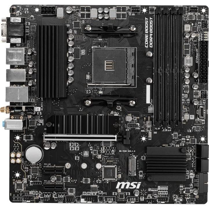 Image of MSI PRO B550M-VC WiFi ProSeries Motherboard (AMD Ryzen 5000 Series, AM4, DDR4, PCIe 4.0, SATA 6Gb /s, M.2, USB 3.2 Gen 2, HDMI /DP, Wi-Fi 6E, Bluetooth 5.2, mATX) 9.6 inch x 9.6 inch (Pack of 10)