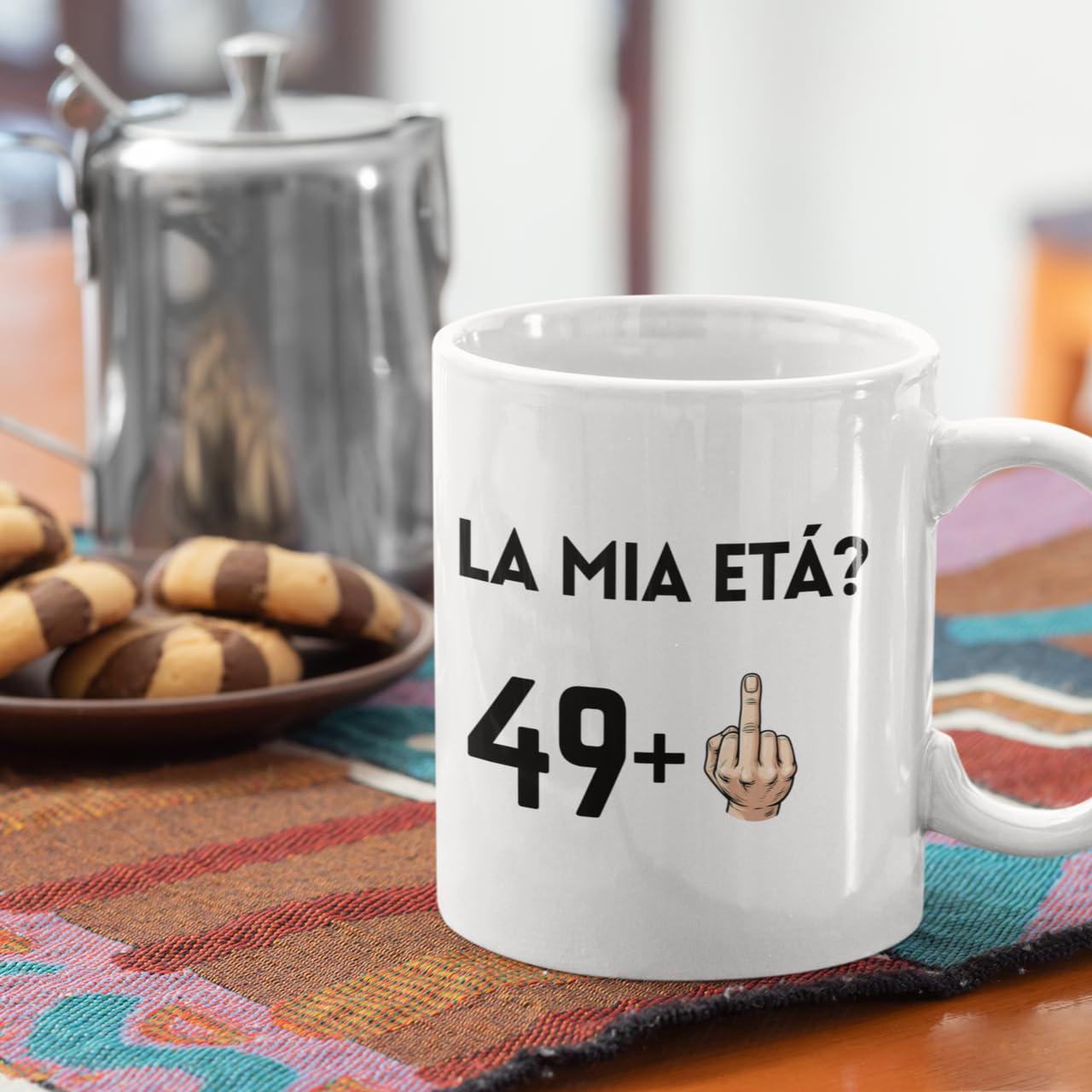 Gesar Tazza 50 Anni Uomo e Donna - Regalo Compleanno 50 Anni - Idea Regalo Divertente Cinquantesimo Compleanno - Gadget Uomo Donna per amico, collega, amica, sorella, fratello - 49+1