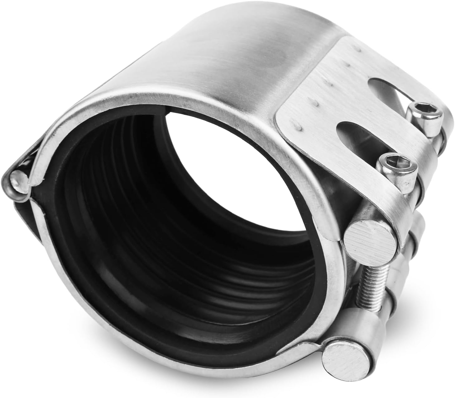 Pipe Repair Clamp Kit -3 Inch 74mm-79mm High Pressure Resistant Pipe Coupling Clamp for Plastic&Metal Pipes, Emergency Duty Leak Sealer with Stainless Steel, Quick Fix for Water/Gas/Oil Lines