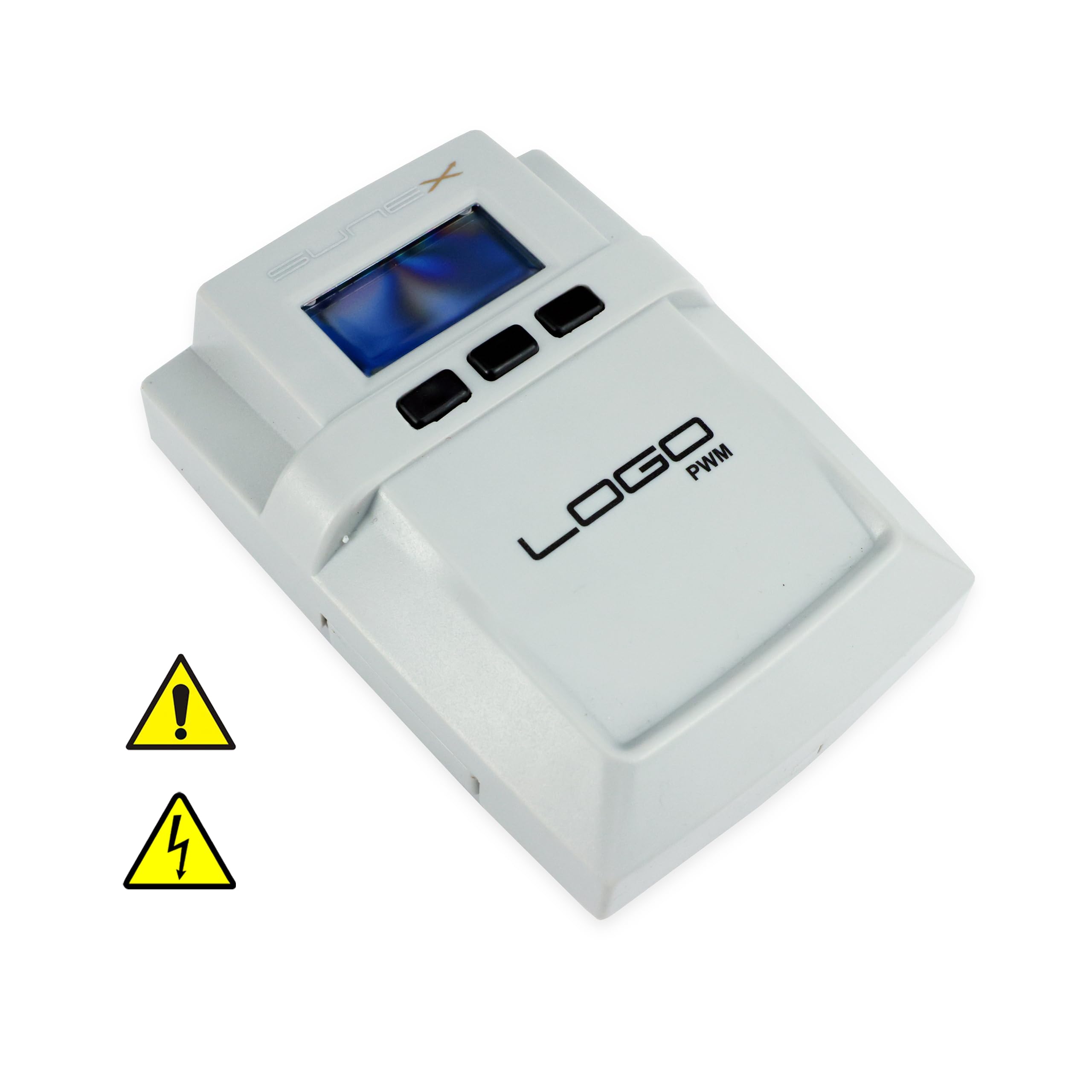 SUNEX Solarregler LOGO PWM Solar Panel Controller, Laderegler und Pumpensteuerung für thermische Solaranlagen, Heizungsanlagen, intelligenter PWM Regler mit LCD Display und Speicherfunktion