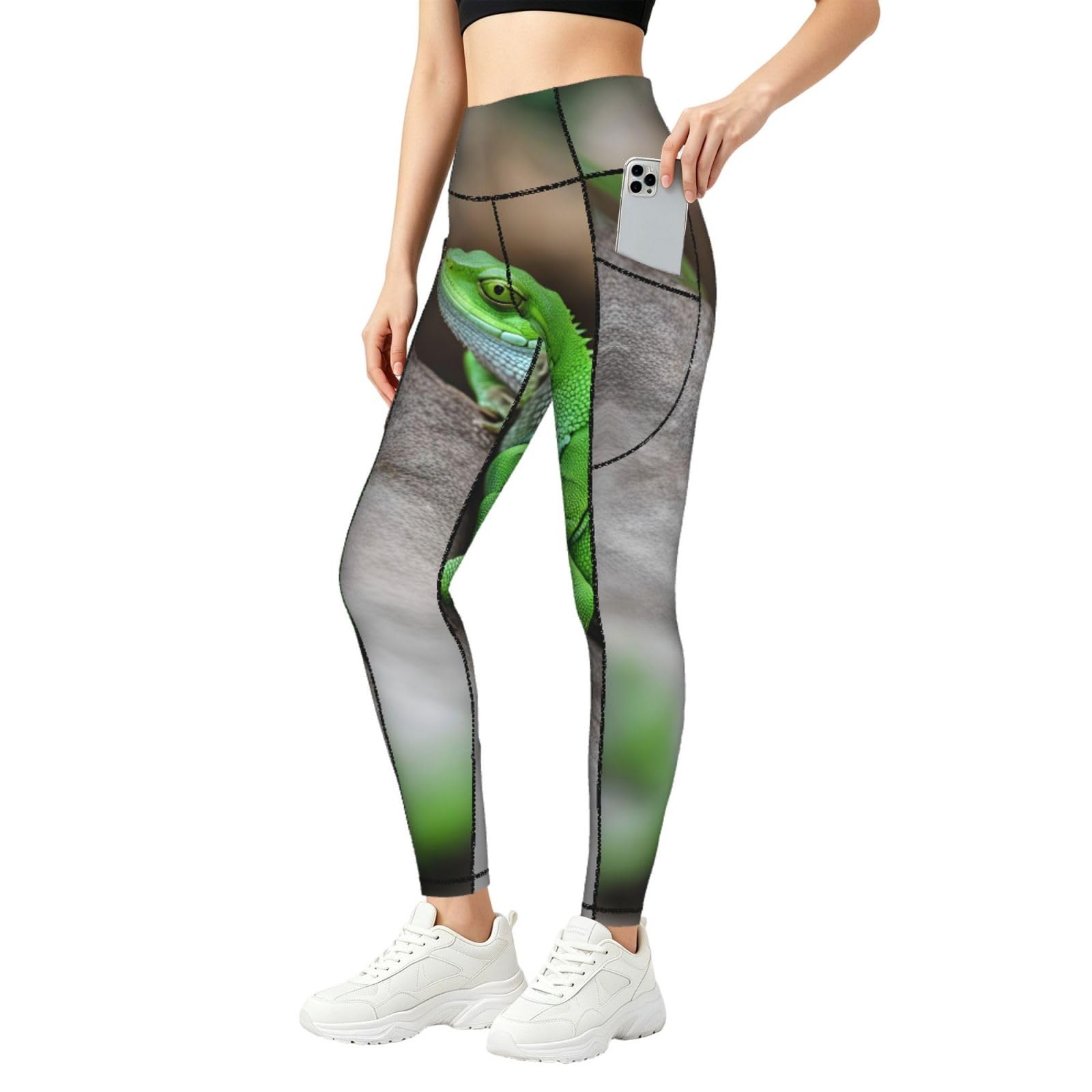 Pantalones de yoga elásticos con cintura alta moldeadora y bolsillos laterales prácticos 8