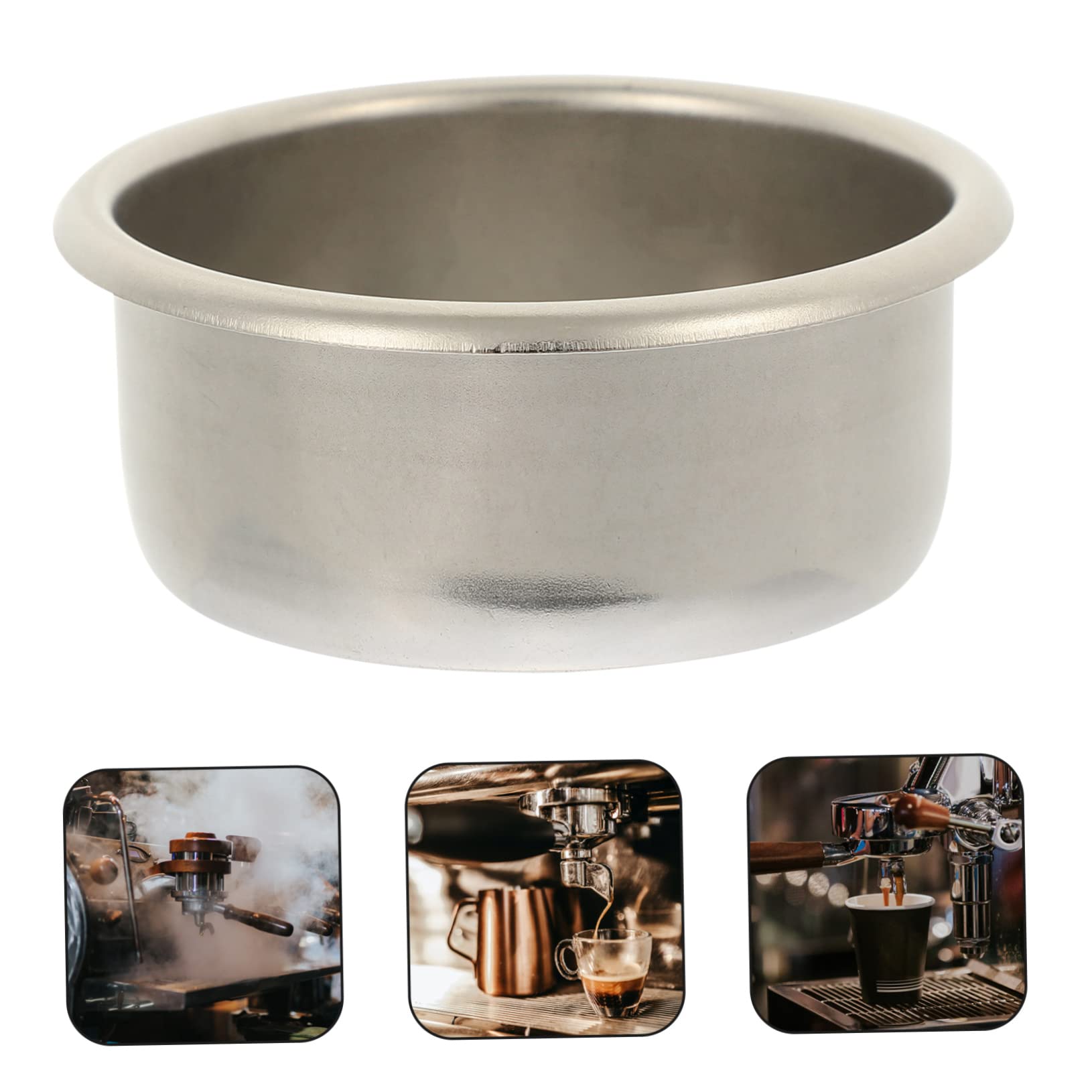 Housoutil 5 Filtros Reutilizables Para Cafetera Expreso De Acero Inoxidable Poroso Para Cafetera Expreso.