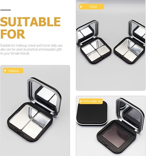 Miniatura 7 de KALLORY Paleta de sombra de ojos magnética vacía, paleta de maquillaje pequeña, envases compactos de lápiz labial, cajas de almacenamiento de