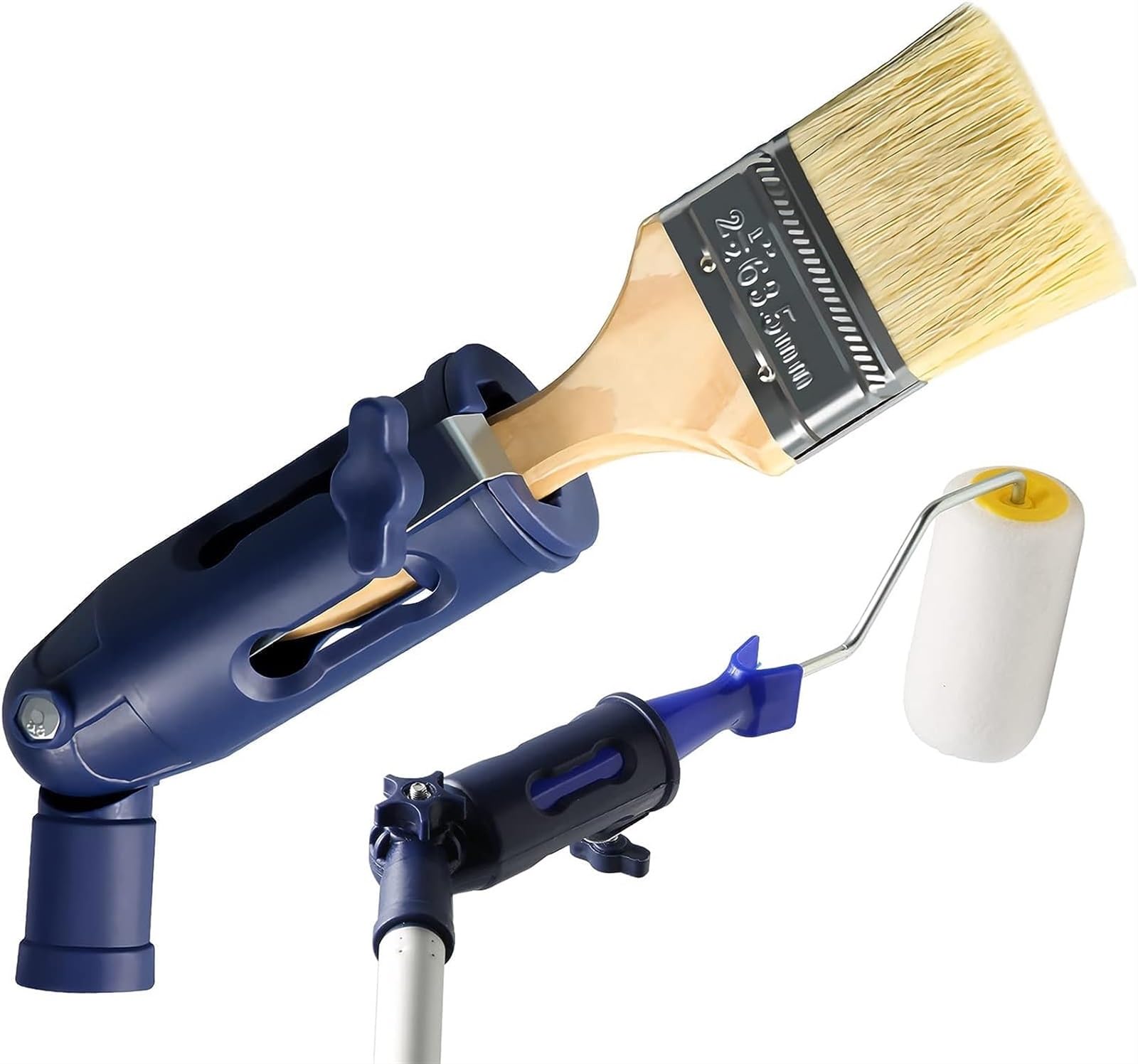 THE WHITE SHOP Multi-Angle Paint Brush Extension Tool for High Ceilings,Suitable for Fixing On Standard Threaded Extension Rod