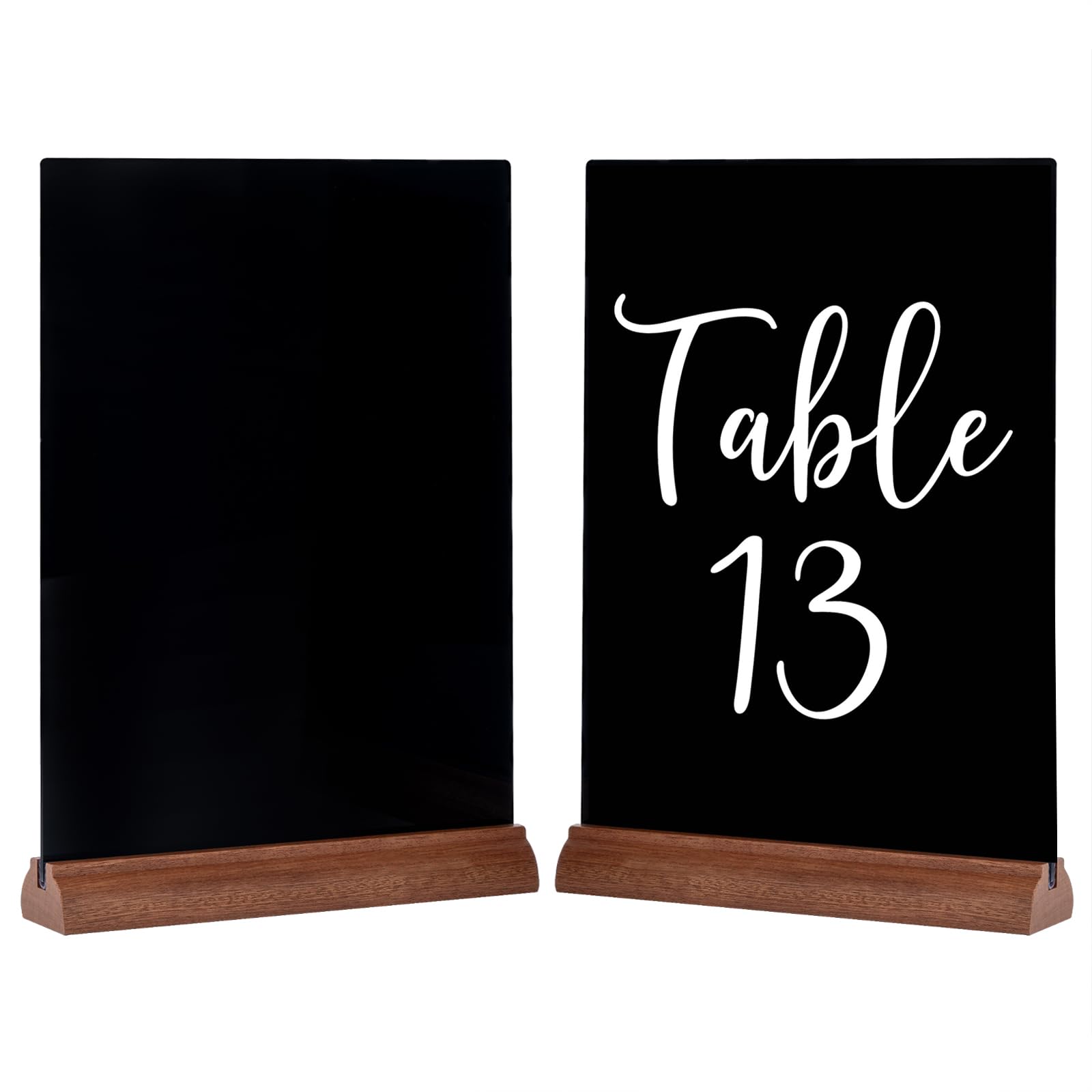 GUOKOFF A3 Chalkboard Sign, 2PCS Tabletop Chalkboard Sign with Wooden Stand