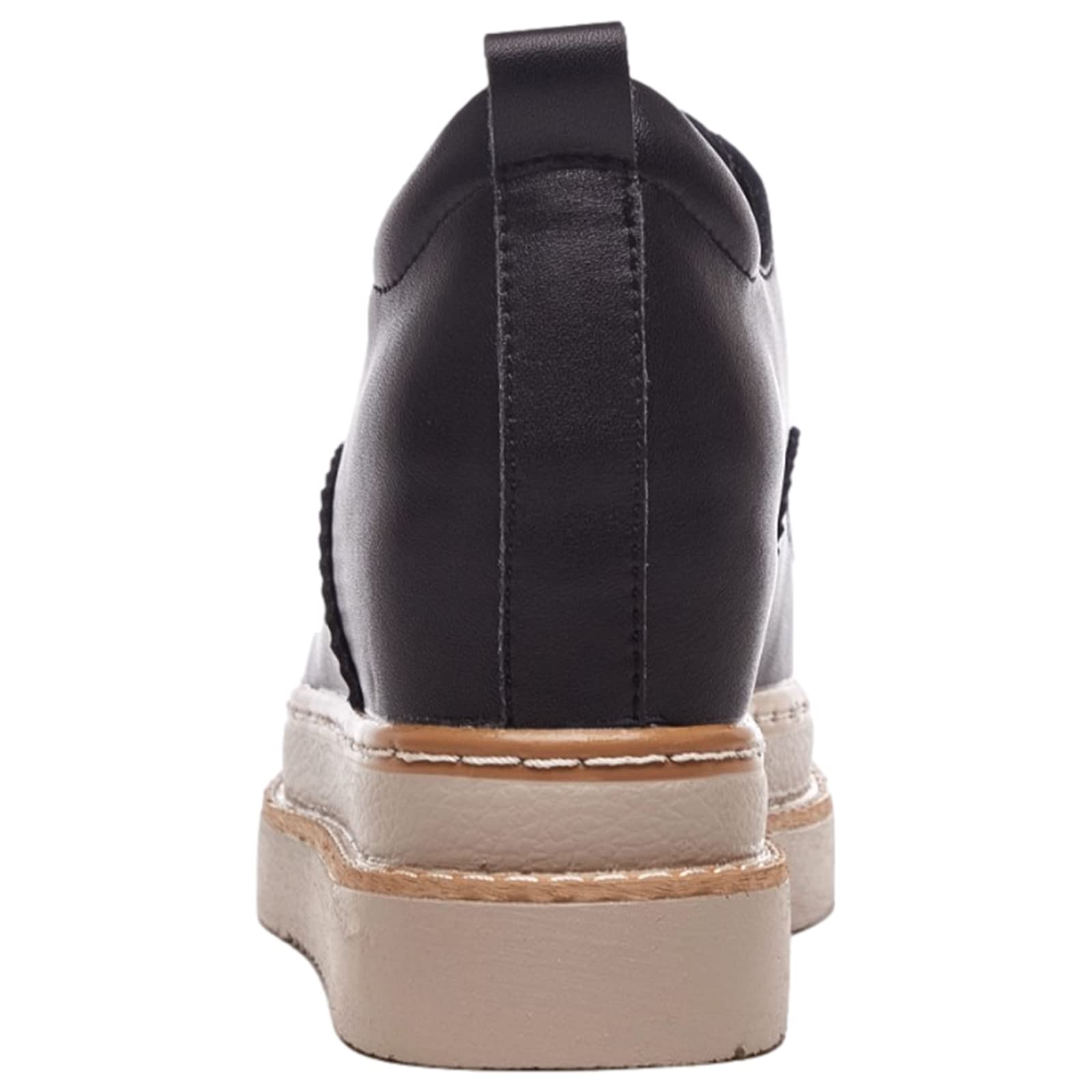 ANUFER Mujeres Piel Genuina Plataforma Tacón de Cuña Oculto Zapatillas con Cordones Acento Irlandés Ahuecado Casual Zapatos