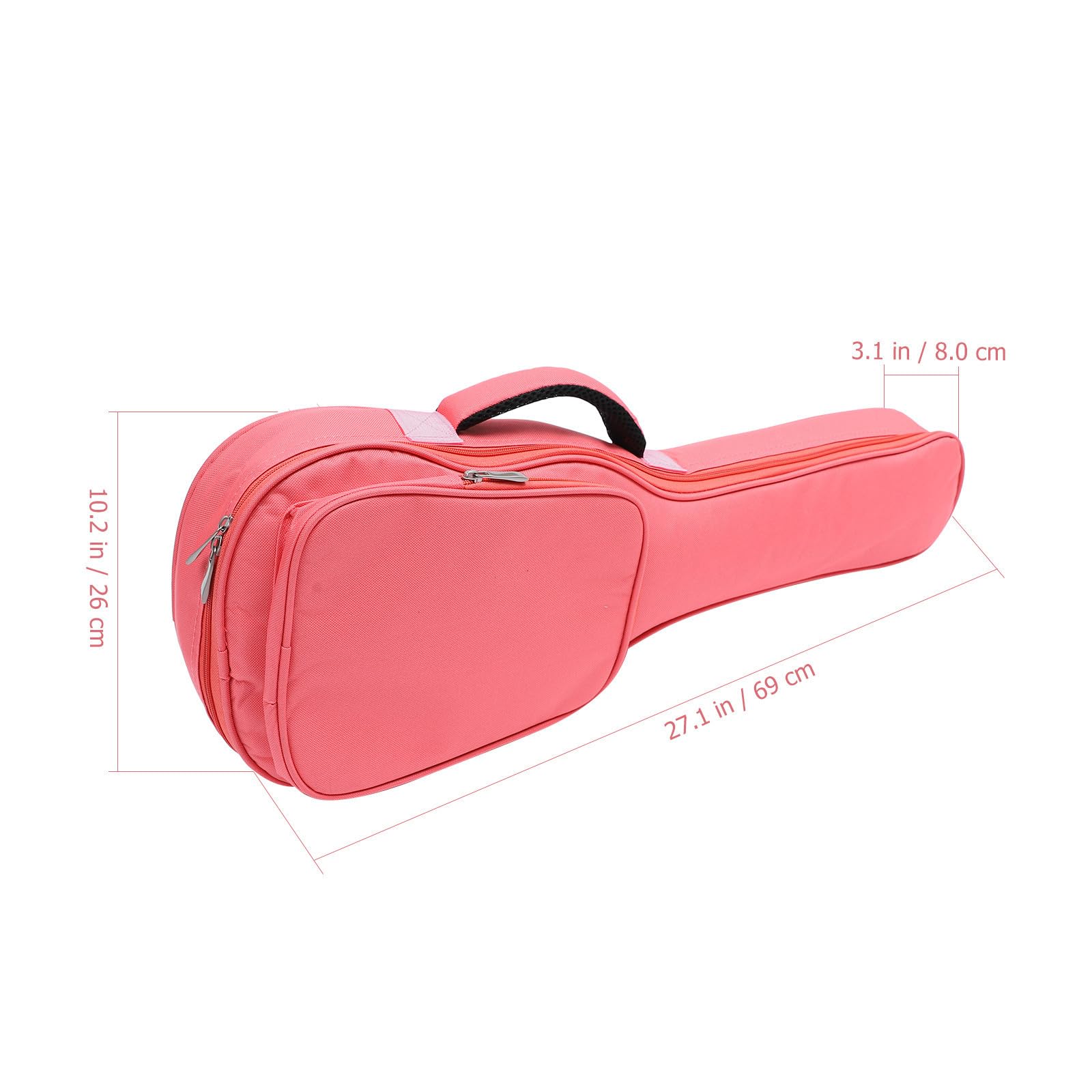 Estuche Portátil para Ukelele 26/27 Pulgadas Rosa Acolchado