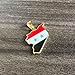 Heavstjer Fashion Stainless Steel Syrian Arab Republic Map Pendant Syria Flag Necklace(Gold)
