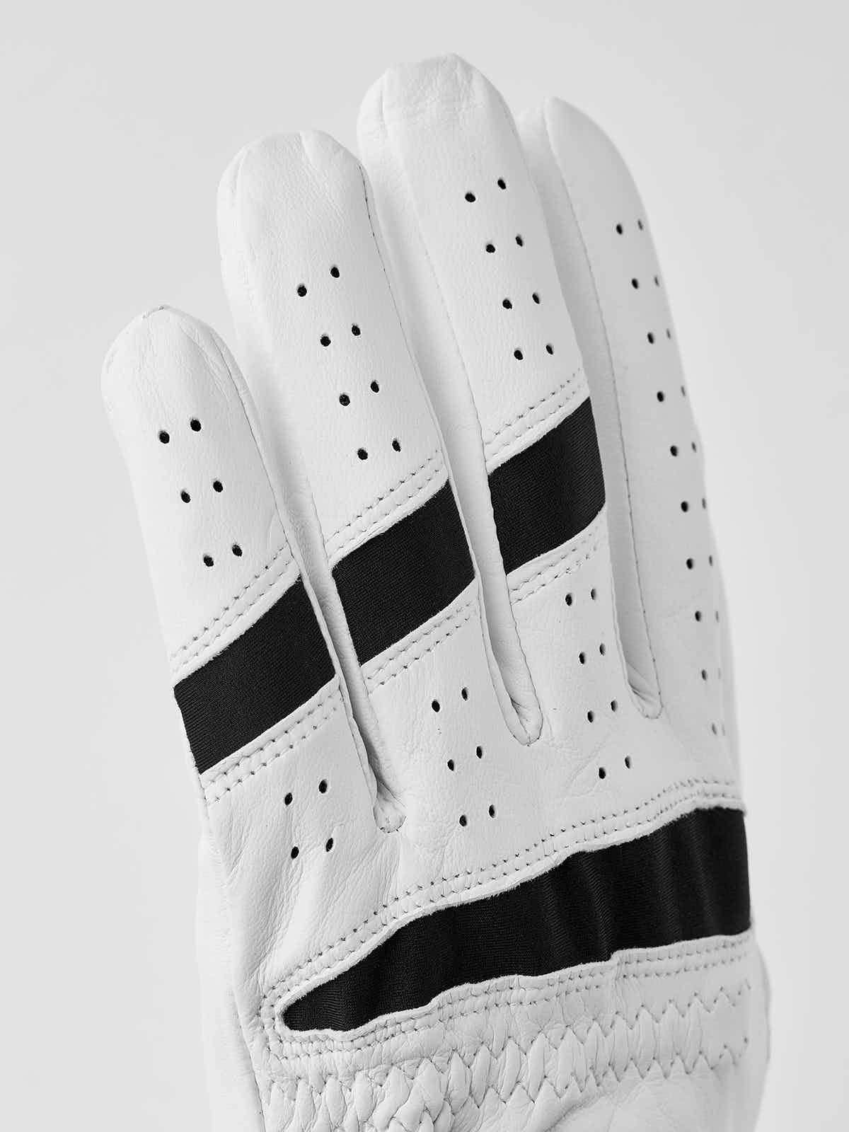 Hestra Golf Leather Left Glove - Off White/Black | 6