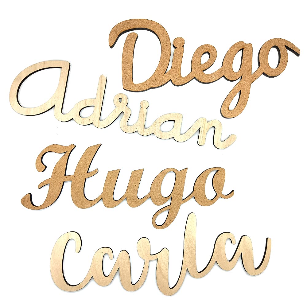 Nombres de madera personalizados para decoración hogar, habitación infantil niño niña, Regalo original eventos, Decoración Letra madera para puerta o pared