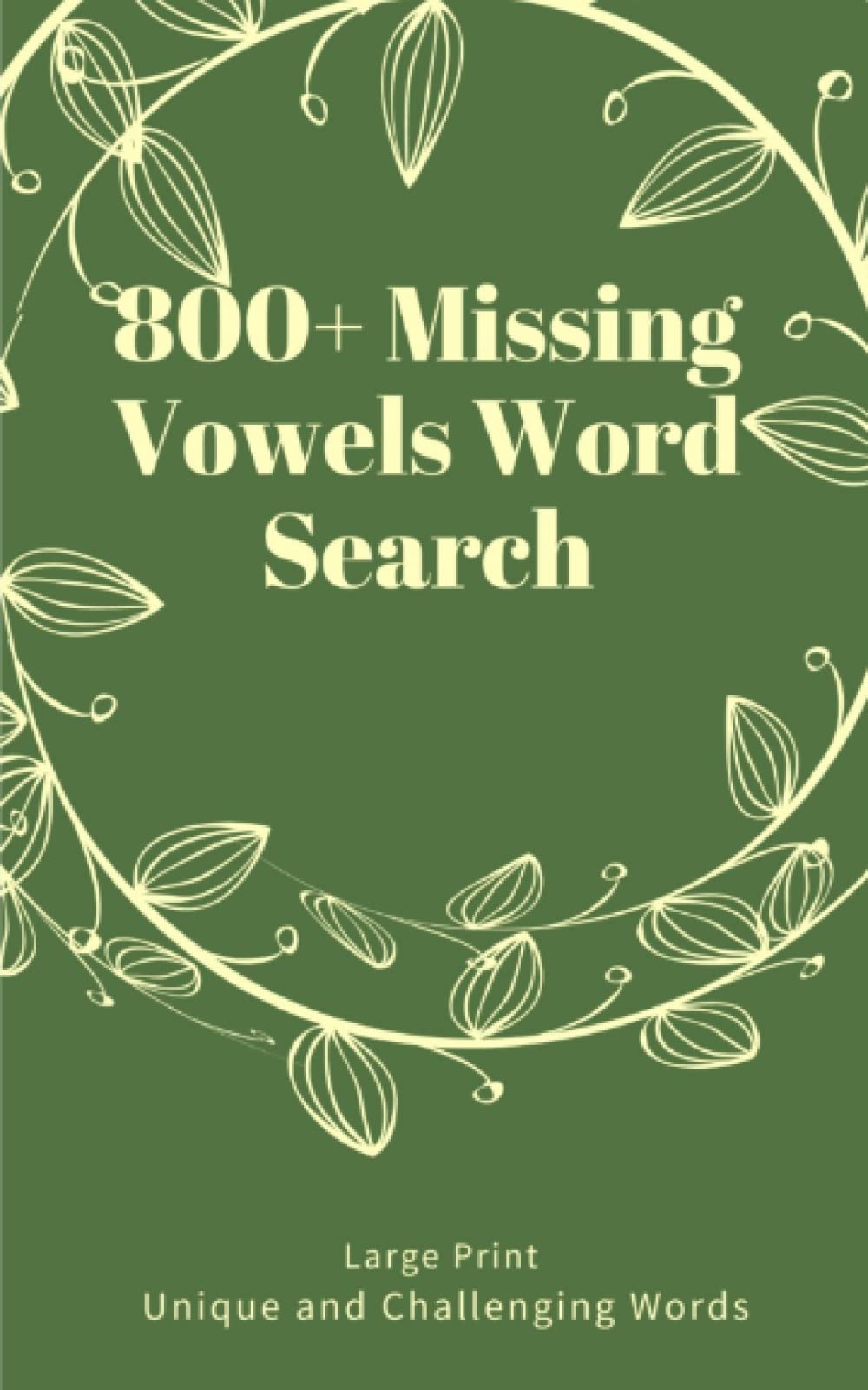 800+ Missing Vowels Large Print Word Search