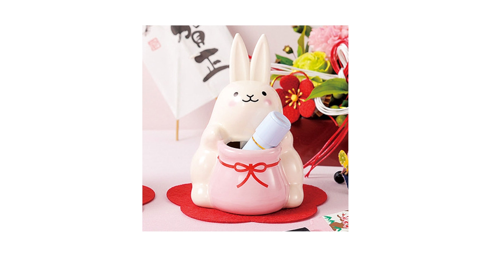 Amazon | うさぎ印鑑ホルダー 開封ナイフ付 (ホワイト) | 印鑑ケース