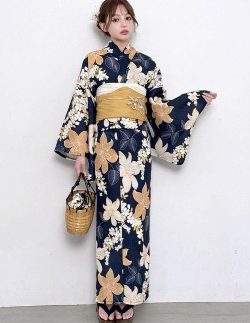 【美品】GRL 百合 花柄 浴衣 gi1608 花柄浴衣セット[gi1608] | レディースファッション通販の