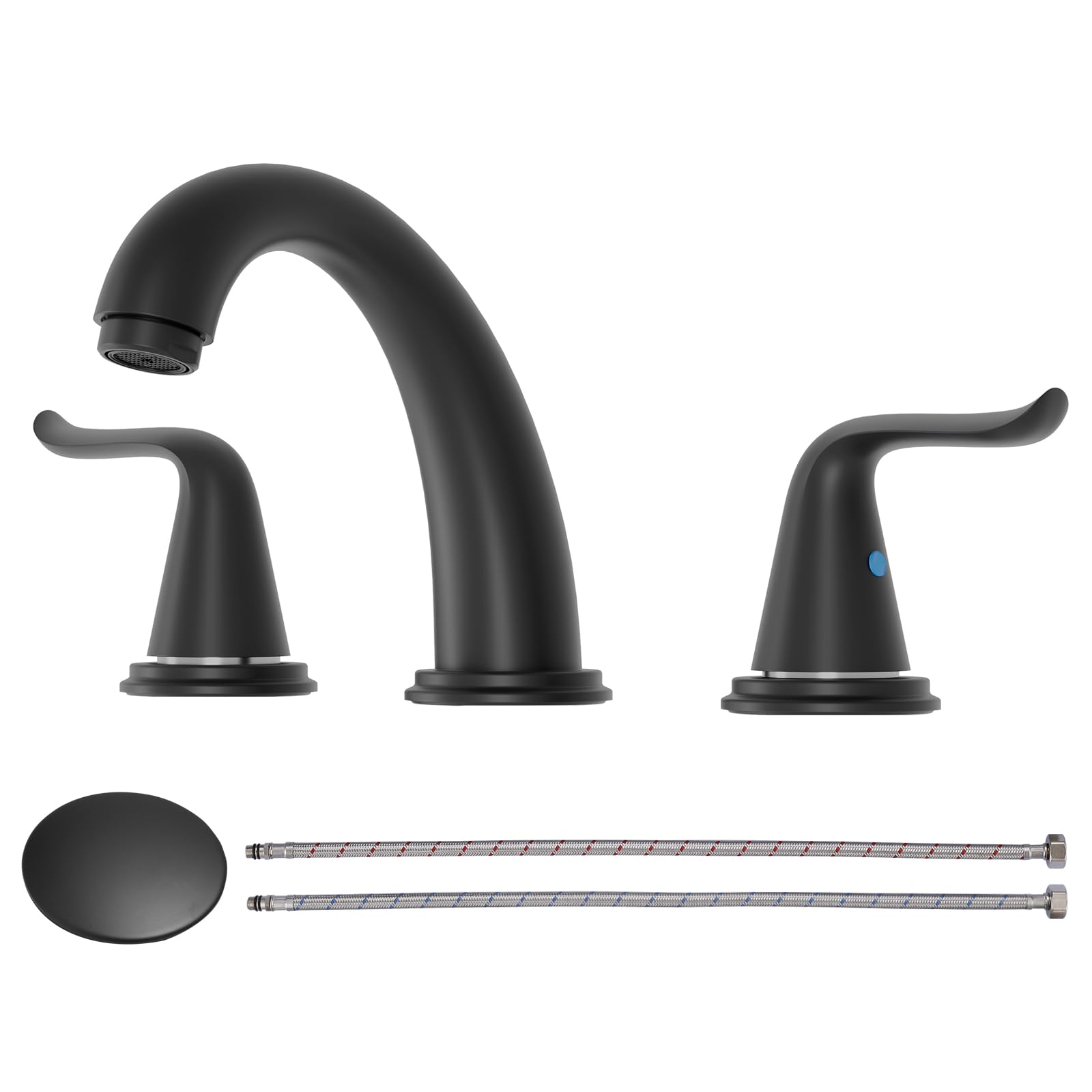 WOWOW Oil Rubbed Bronze Bathroom Faucet - 2 Handle -12