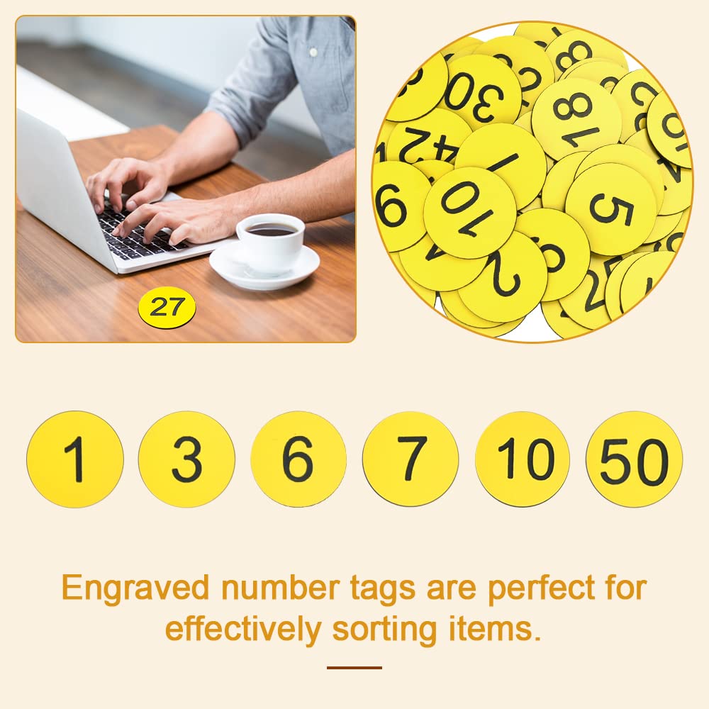 SIYINGSAERY 50pcs Plastic Number Labels Engraved Numbered Tags Dia 30mm Numbered Discs Round Keychains ID Tags Lables Table ID Number Labels Without Hole for Organizing and Sorting SIYINGSAERY 50pcs Plastic Number Labels Engraved Numbered Tags Dia 30mm Numbered Discs Round Keychains ID Tags Lables Table ID Number Labels Without Hole for Organizing and Sorting