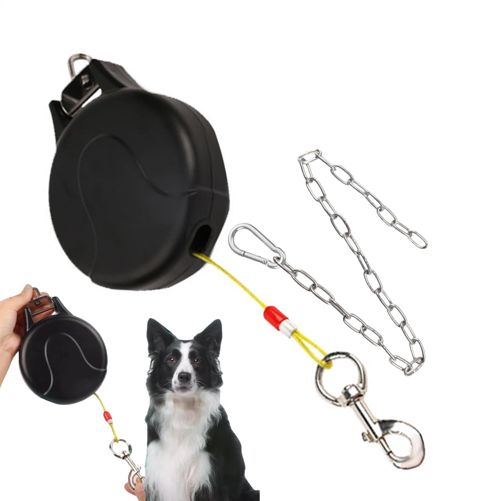 Correa Retráctil Para Mascotas Resistente Para Perros Y Animales | Correa Extensible Para Pared Y Exteriores para Animales Pequeños y Grandes en Carreras Senderismo Acampada Playa Patio y