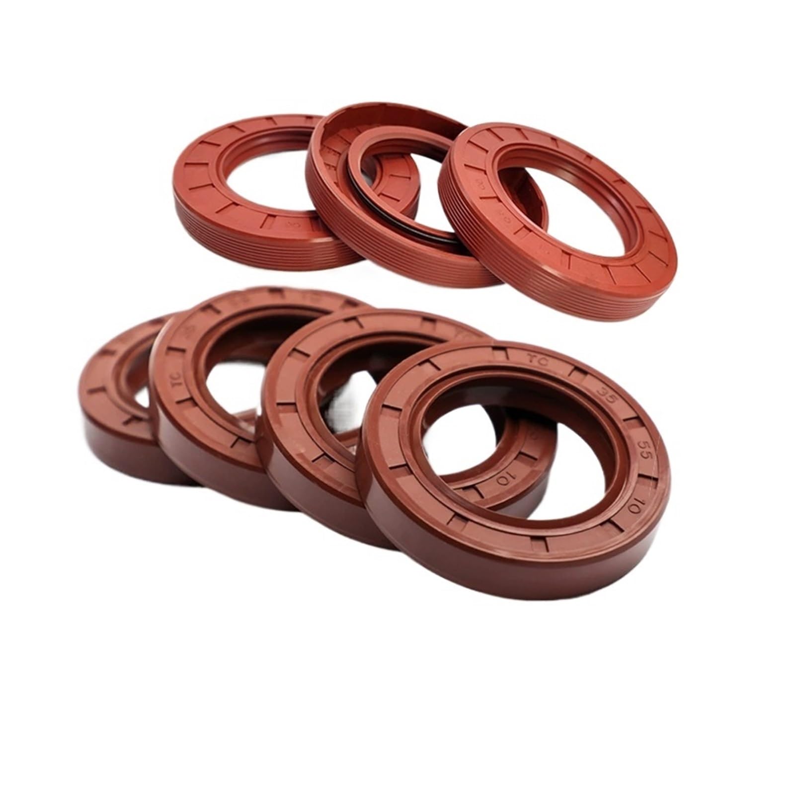 Paquete de 10 sellos de aceite de esqueleto de goma - 20/21/22 mm de diámetro interior 10 piezas(22x35x7)