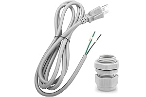 6Ft 3 Prong Power Cord Kit for RadonAway Radon Fans and Spruce Dryer Boost Fans