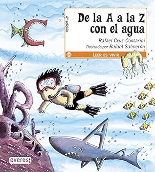 Paperback De la A a la Z con el agua [Spanish] Book