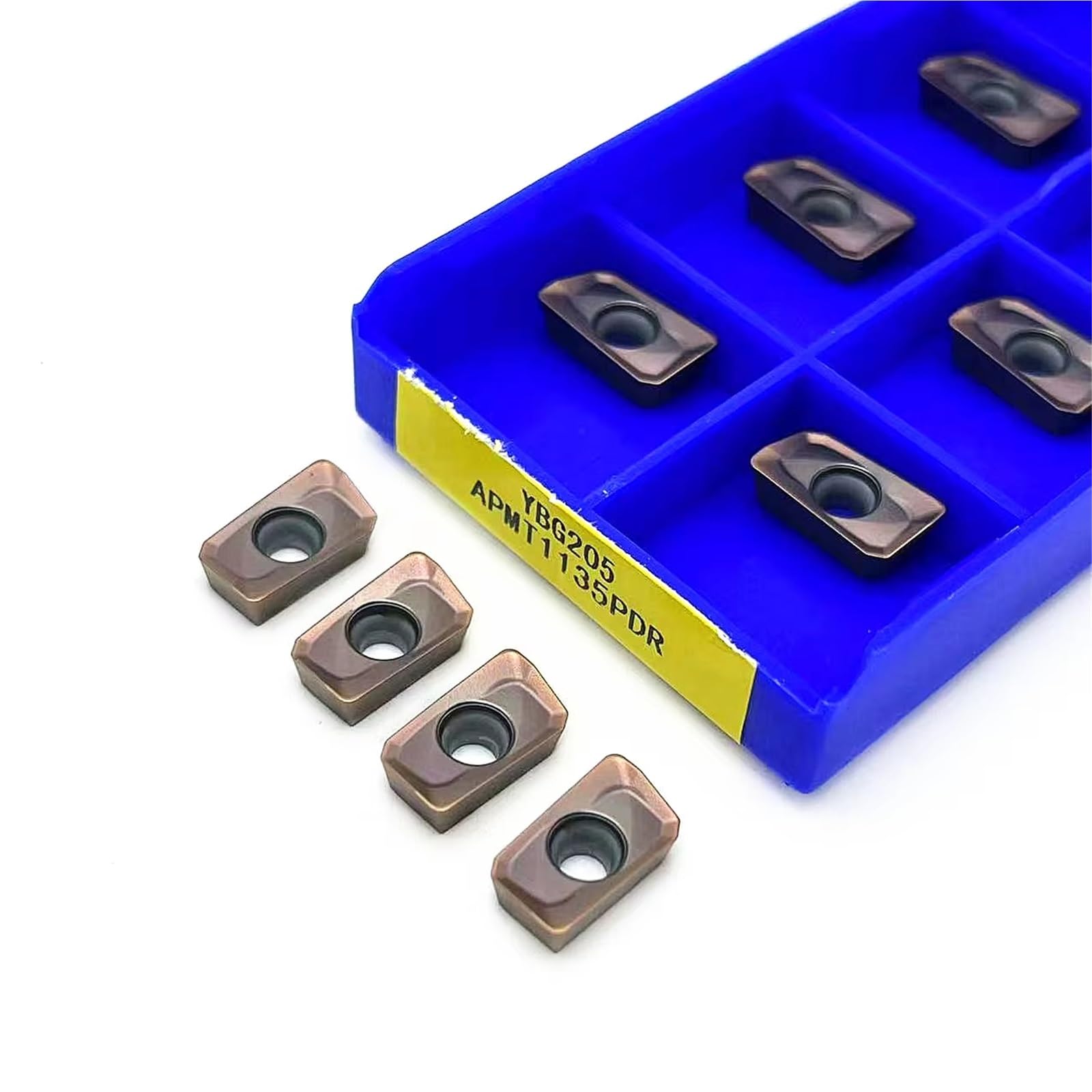10 Uds APMT1135 YBG205 Inserto De Fresado Para Herramientas Torno Torneado Carburo Acero Inoxidable Cortador CNC