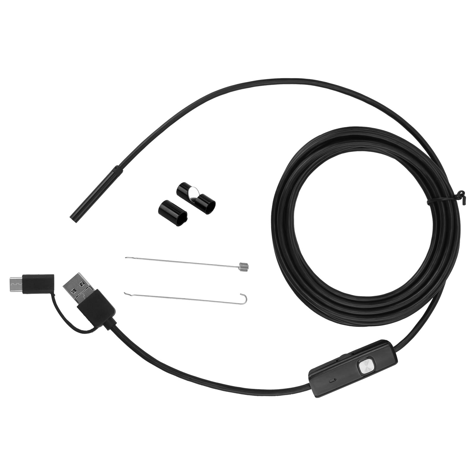 SRLWMYI Caméra d'inspection 3.5M Endoscope Camera Serpent Endoscopique avec Lumières LED Compatible Android et iOS iPhone iPad Samsung Noir Étanche IP67