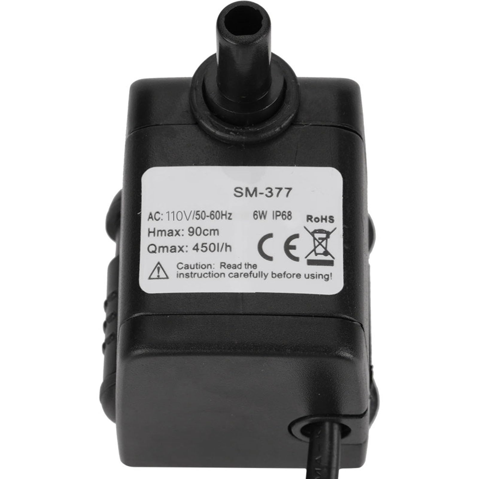 Submersible Pump, Water Pumps Fish Fountain 6W Quiet Ultra Pond Aquarium Underwater Aeration for Statuary (US regulations (110V))