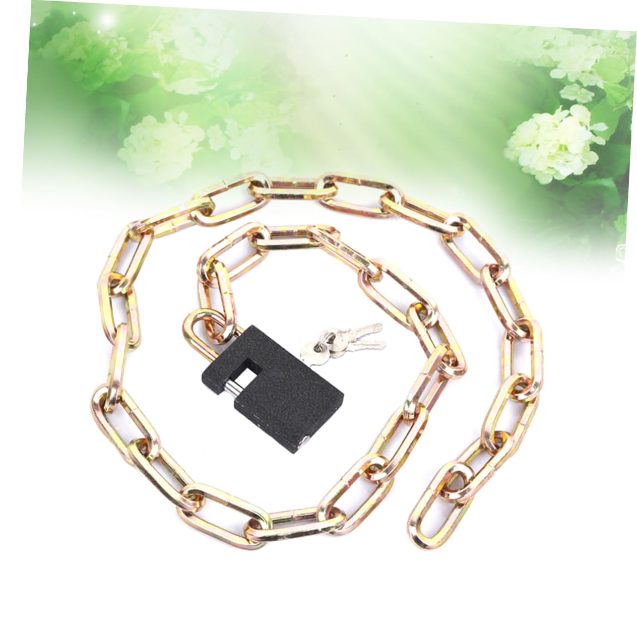 VICASKY Heavy Duty Square-Linked Chain Lock Combination Bike Lock High Security Anti-Theft Hardened Iron Universal for Motorbike Gate Fence Garage Glass Door