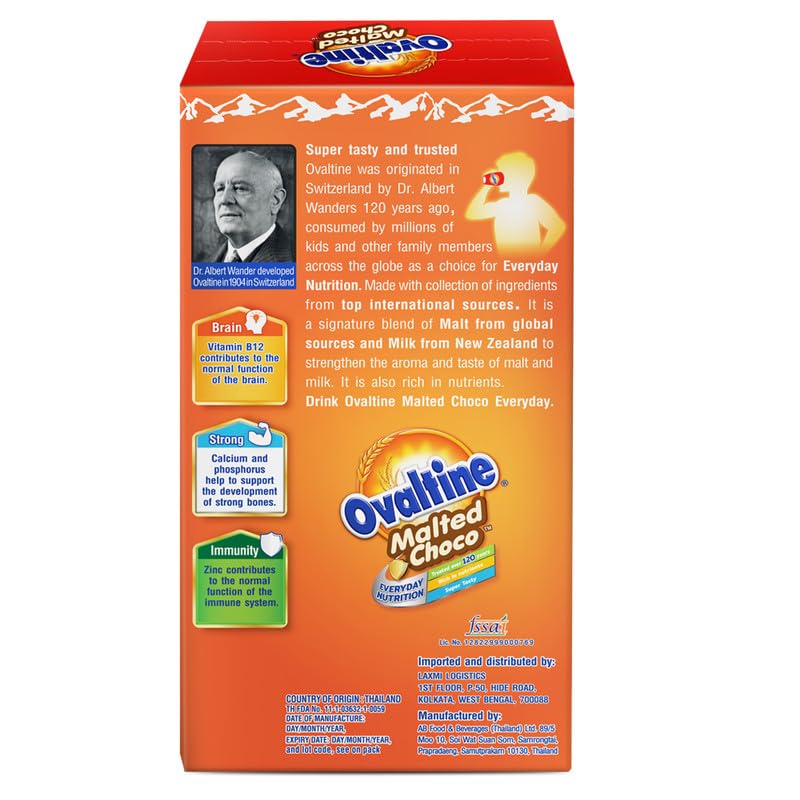 Image of OVALTINE Malted Health Drink Chocolate Flavour Powder, Nutrition Drink Powder, Rich Malt & Cocoa Taste, Tasty Milk Mix Drink, Daily Energy & Growth Beverage for Kids & Adults, 450g (Pack of 2)