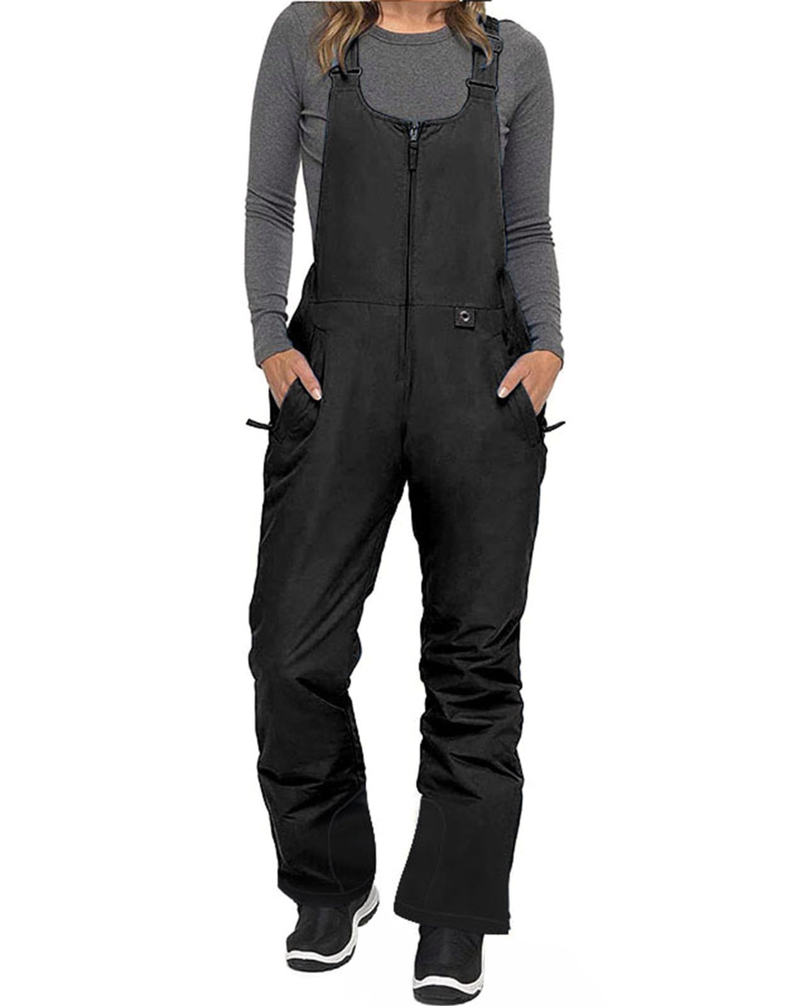 Felcia Ski-Latzhose für Damen, wasserdicht, winddicht, Thermoisolierung, verstellbarer Riemen, Strampelhose