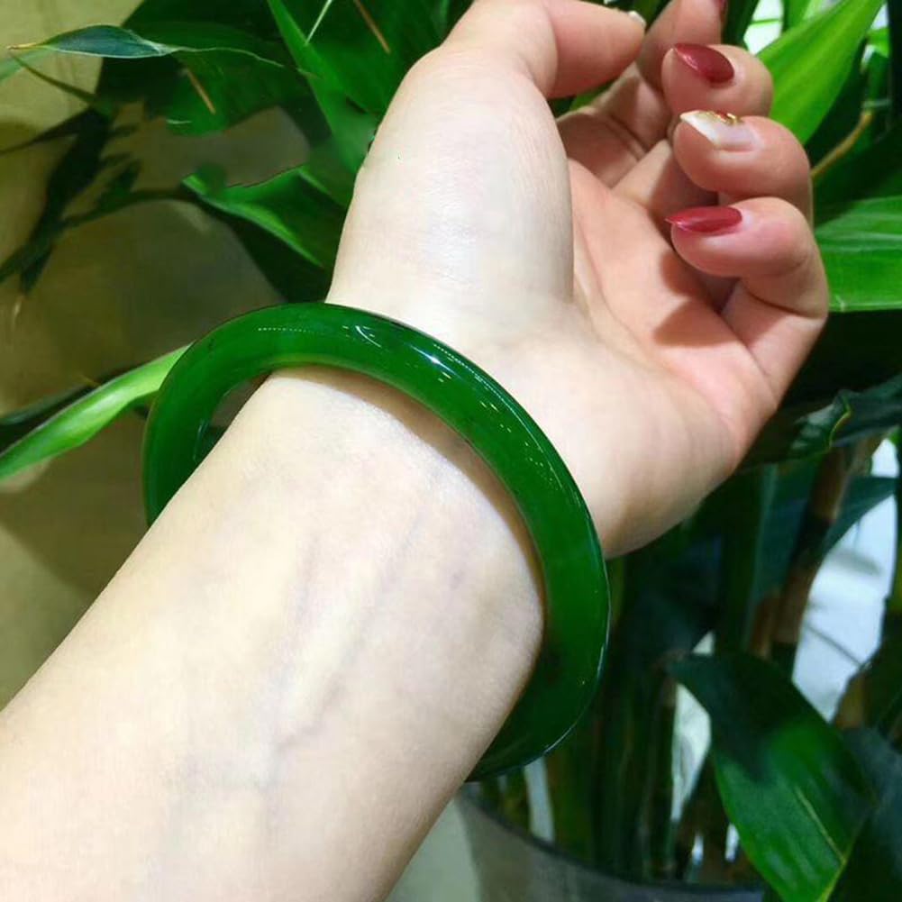 Bracciale in giada verde naturale antistress, gioielli, regali, braccialetto in calcedonio, braccialetto vintage classico da donna per ragazze