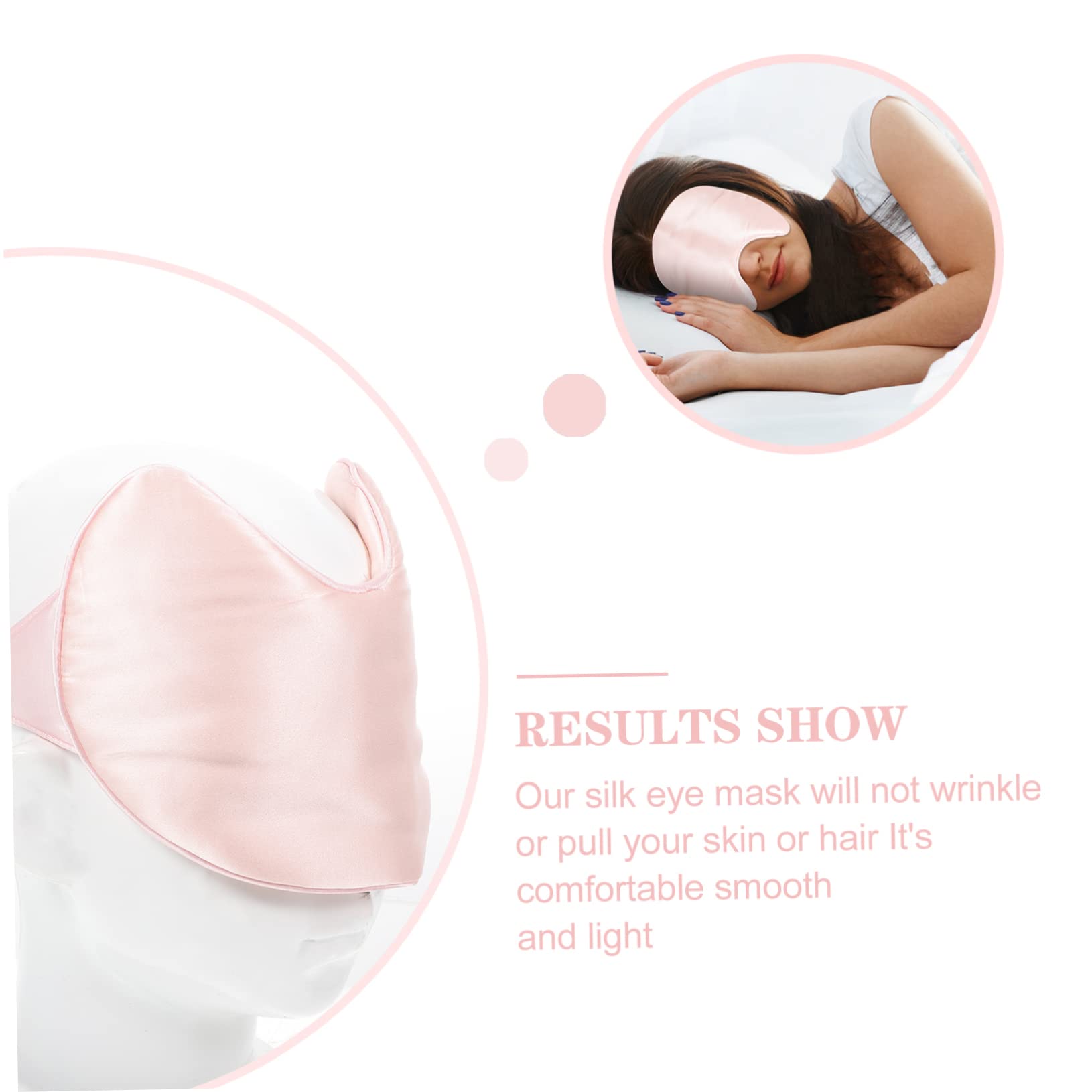 Maschera per Occhi Regolabile da Viaggio in Seta Cotone Rosa | Piccola e Leggera, Riduce L’attrito senza Rimuovere i Prodotti Skincare, Comoda su Treni e Viaggio