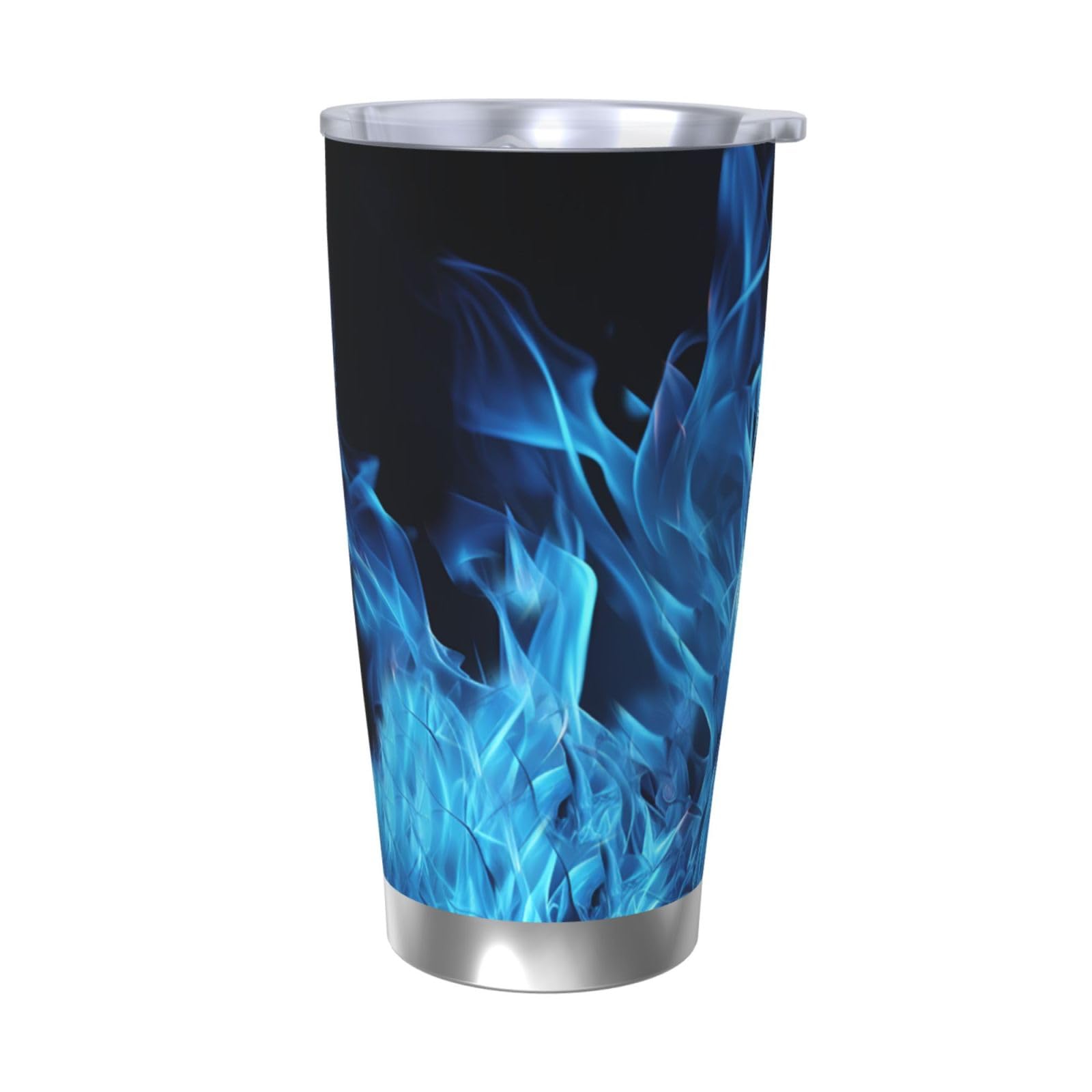 Blue Flame Tumbler with Lids, 20 oz Double Wall Vacuum Water Bottle Stainless Steel Insulated Coffee Mug Leakproof Travel Thermal Cup for Hot and Cold