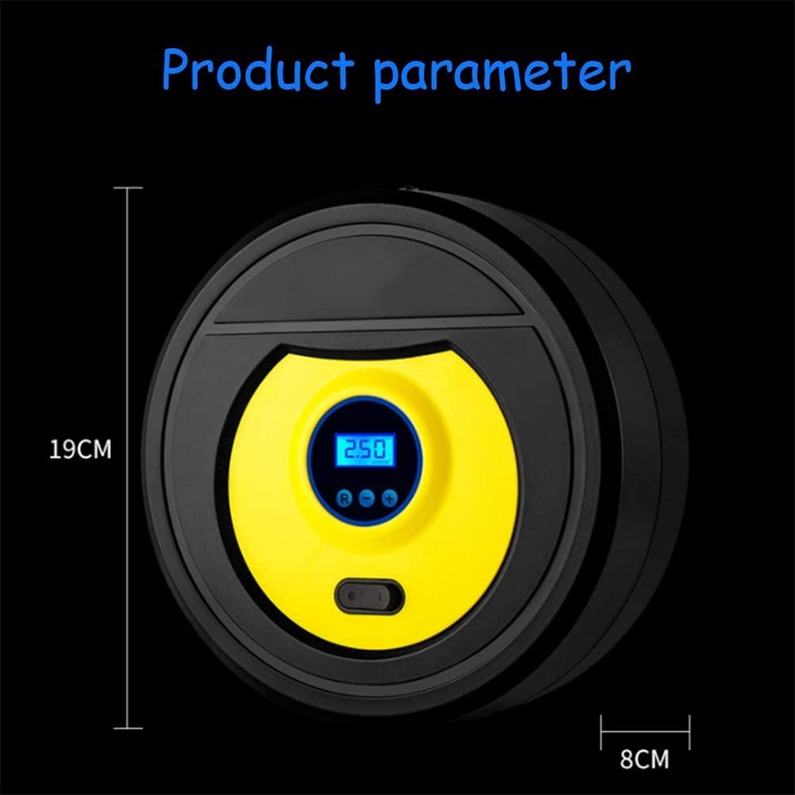 Inflador de neumáticos, compresor de aire portátil, digital 12 V CC 150 PSI, pantalla LCD digital con manómetro de apagado automático, bomba de aire for neumáticos de coche con flujo de aire de 35 l/m