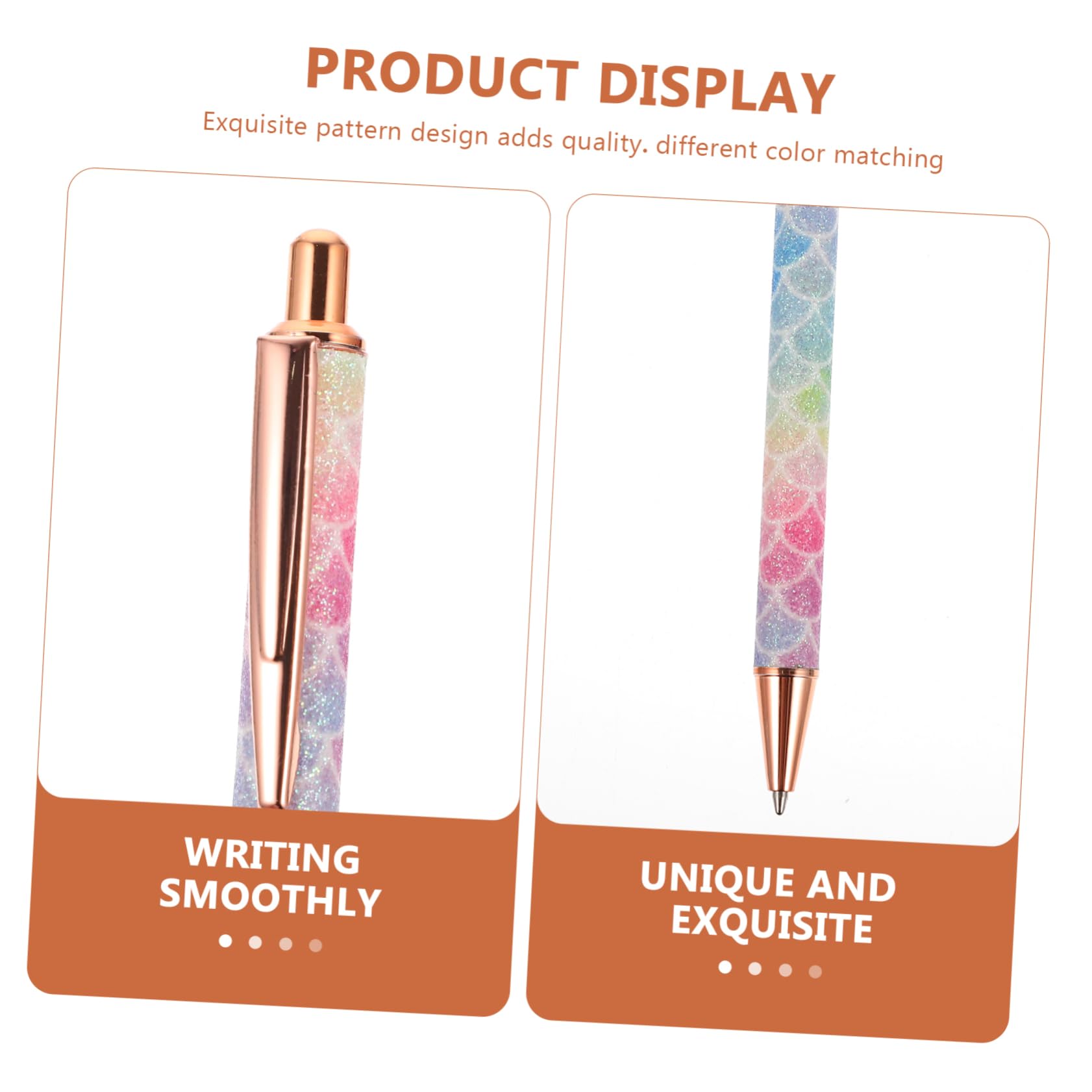 Lot De 3 Stylos À Bille À Paillettes Pour Étudiants Écriture Fluide 6 Pièces X 3