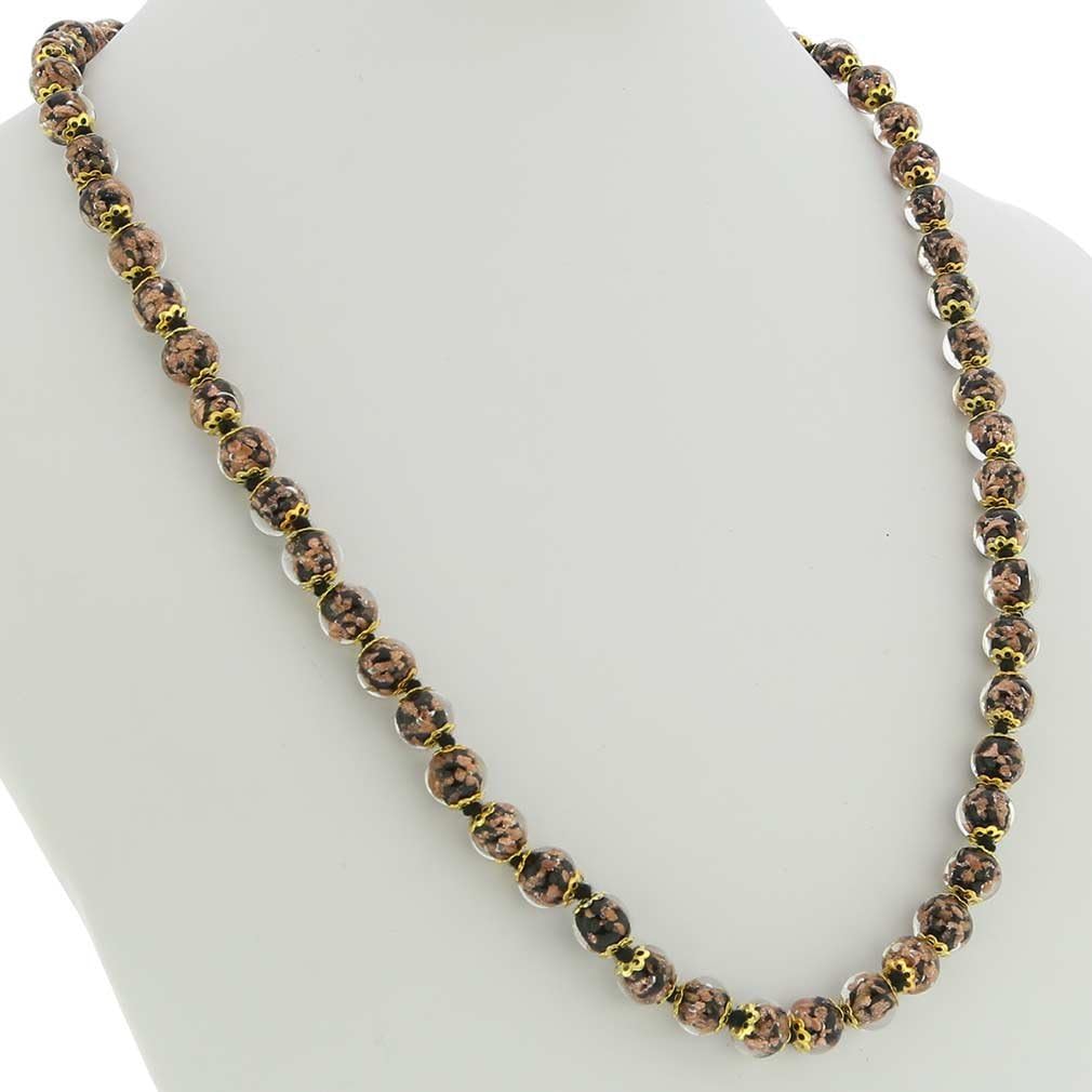 Glass Of Venice Murano Glass Sommerso Long Necklace - Black